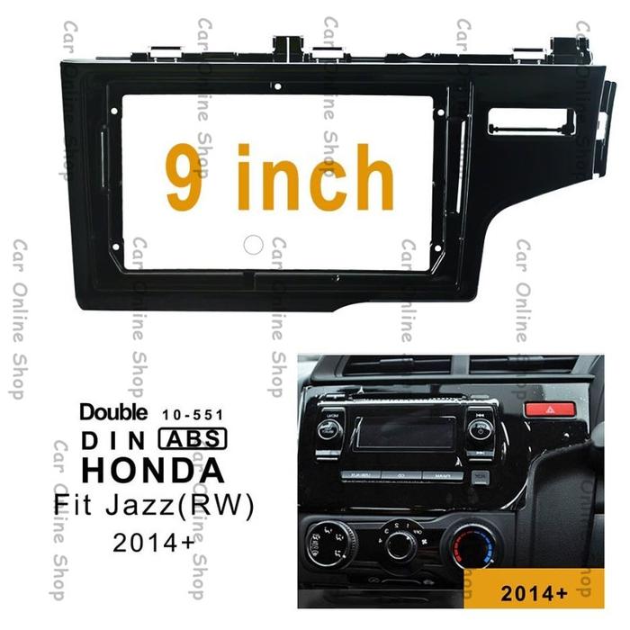 Frame Headunit Android 9 Inch 10 In Untuk Mobil Honda Jazz Gk5 Flat