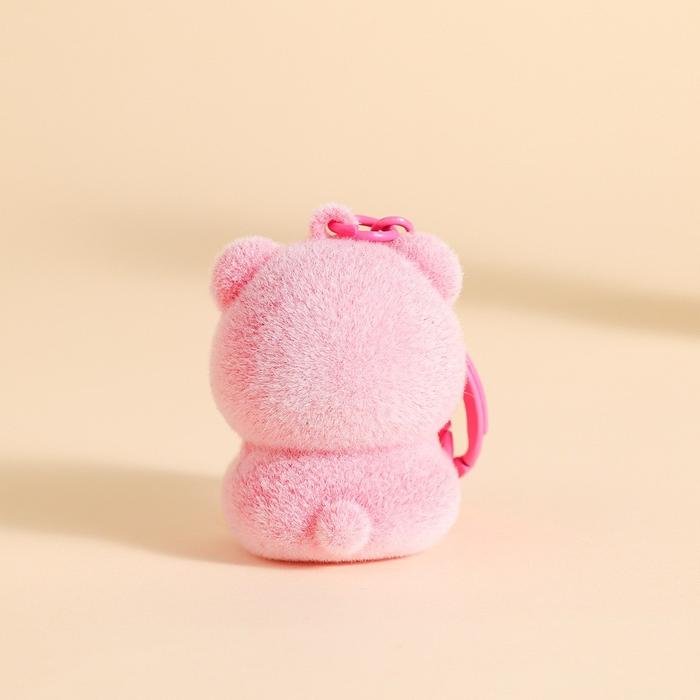 Gantungan Kunci Figure Beruang Pink untuk Tas Karakter Lucu Stitch Linabell, Aksesoris Hiasan Ganci 