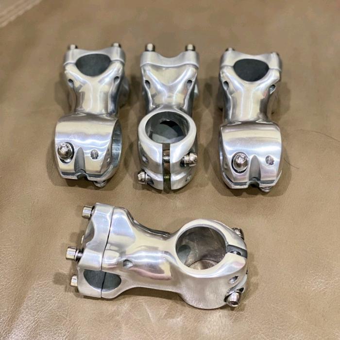 Stem Stang Sepeda Silver Classic Diameter 25.4mm 60mm bahan Aluminium