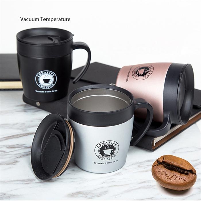 Handle Coffee Mug Stainless Steel Thermos Cups Vacuum Flask thermo