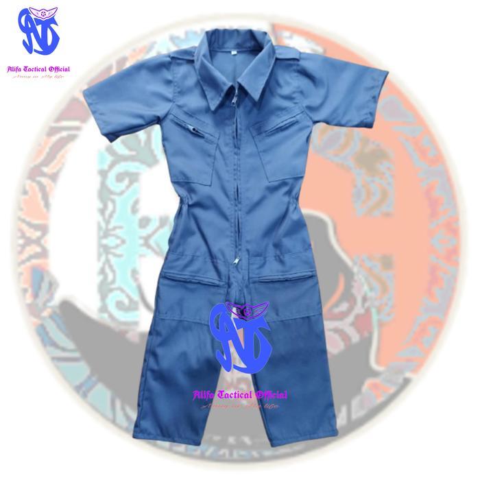 Baju Montir Anak Wearpack Profesi Mekanik Anak Lengan Pendek
