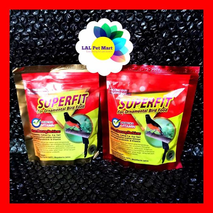 SUPERFIT GOLD DAN RED VOER PAKAN BURUNG TINGGI PROTEIN UNTUK MURAI ANIS KACER PENTET DLL