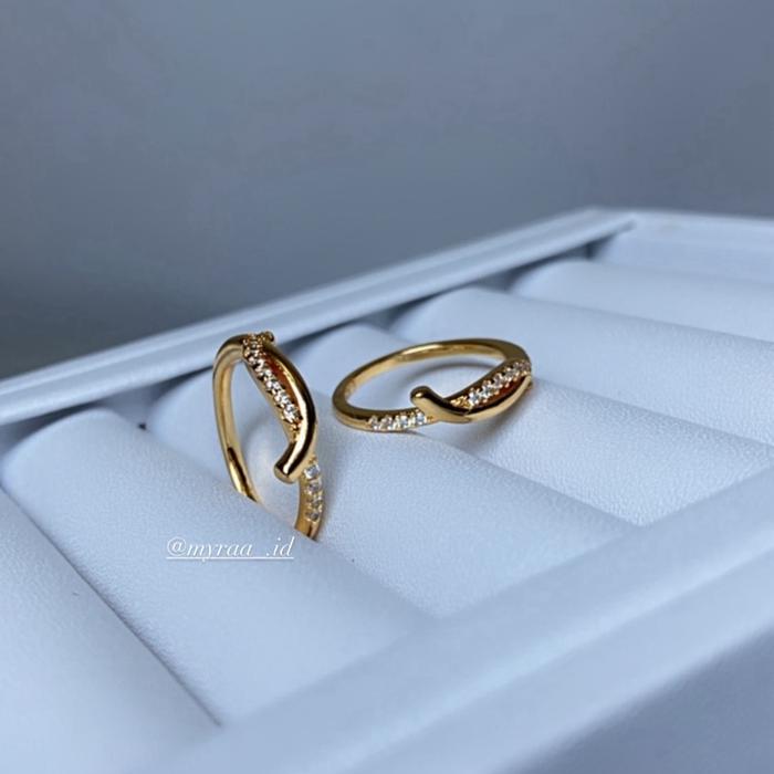 Myra id - Cincin Aqura Wanita Anti Karat - Perhiasan Mewah Elegan