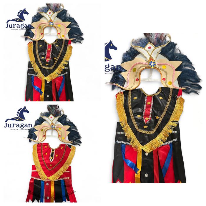 Kostum Kesenian Dayakan Topeng Ireng + Kuluk Topeng Ireng - 1 Set Topi Murah Berkualitas
