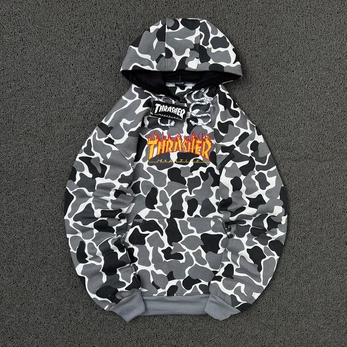 LORENG CAMO THRASHER FULL TAG Pria Sweater sweater hoodie cowok