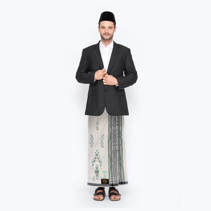 TERLARIS Sarung BHS Masteiece Gold Motif M81 SGE Putih Hijau 02 READY STOCK