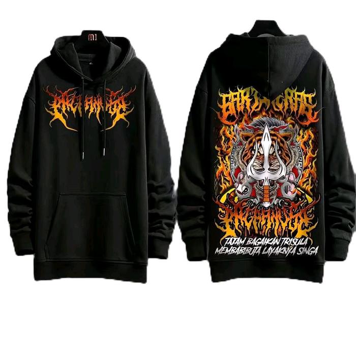 JAKET HOODIE PAGARNUSA TAJAM BAGAIKAN TRISULA MEMBABI BUTA LAYAKNYA SINGA BISA COD // JAKET SWEATER 