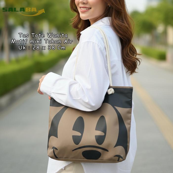 SALABA Tote Bag Motif Niki Tas Jinjing Tas Wanita Praktis Untuk Aktivitas Harian dan Membawa Barang 
