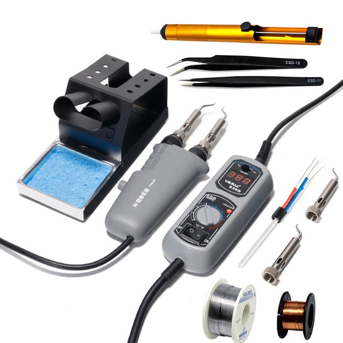 YIHUA 938D Electric Soldering Iron Portable Tweezers Soldering