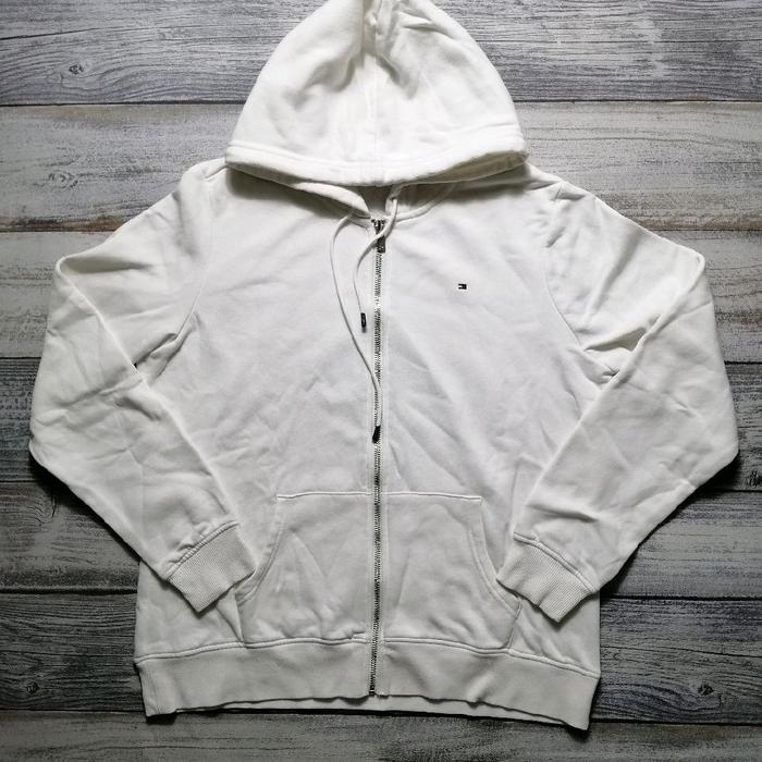 Jaket Sweater Hoodie Zipper Tommy Hilfiger logo simple unisex abu