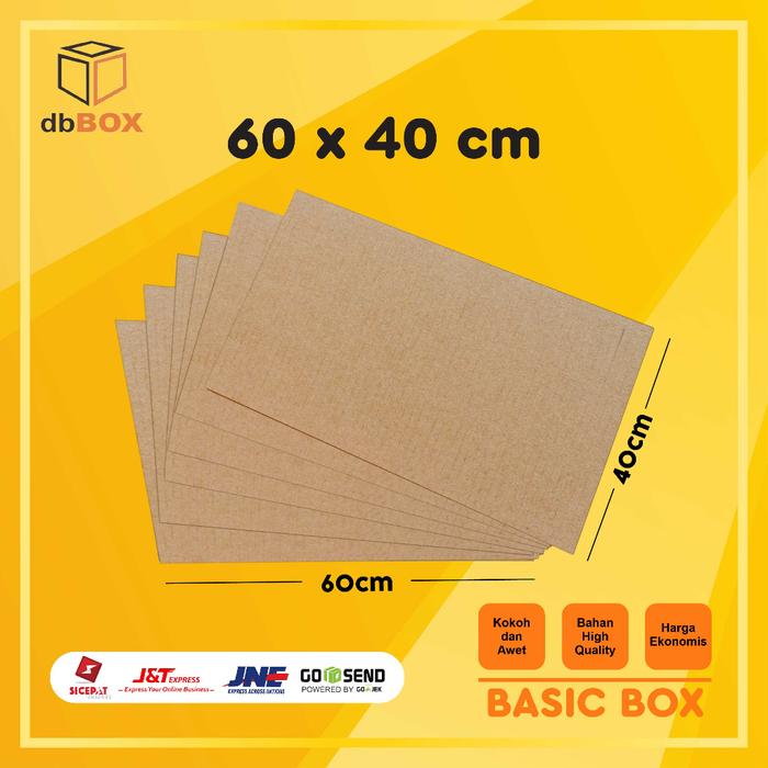 KARDUS KARTON LEMBARAN 60 x 40 SINGLE WALL CORRUGATED SHEET POLOS BARU
