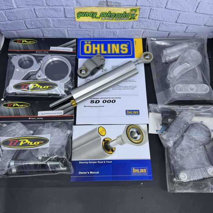 Stabilizer Stang-Steering Damper Ohlins SD 000 Silver Ninja R SS RR ZX