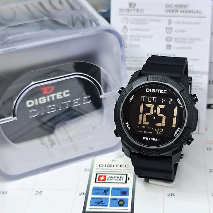 DIGITEC DG-5189T Jam Tangan Pria Digital Original Tahan Air WR 10BAR