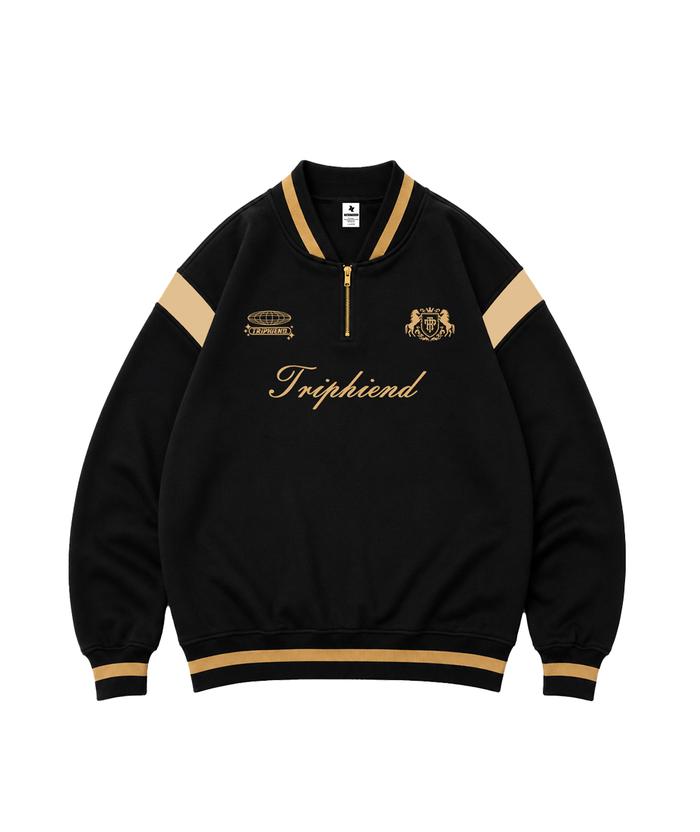 Sweater Rugby Vintage Halfzip BASEBALL Sweater Pria Wanita BISBOL Premium Distro TRIPHIEND