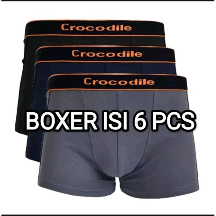 Boxer CD Dewasa Isi 6pcs Bahan Kain Spandek Cotton Berkualitas Tinggi Nyaman