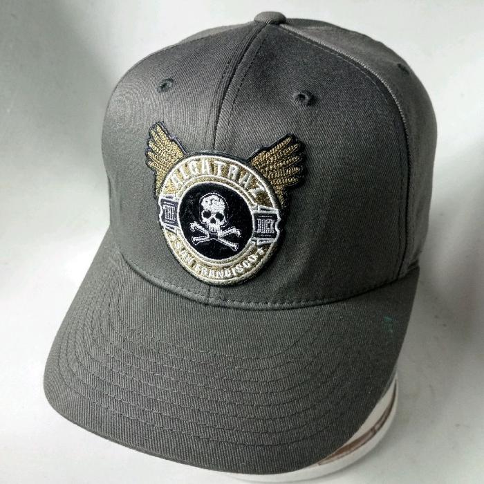 Topi Flexfit Yupoong patch Alcatraz San Francisco Grey Cap Size S-M
