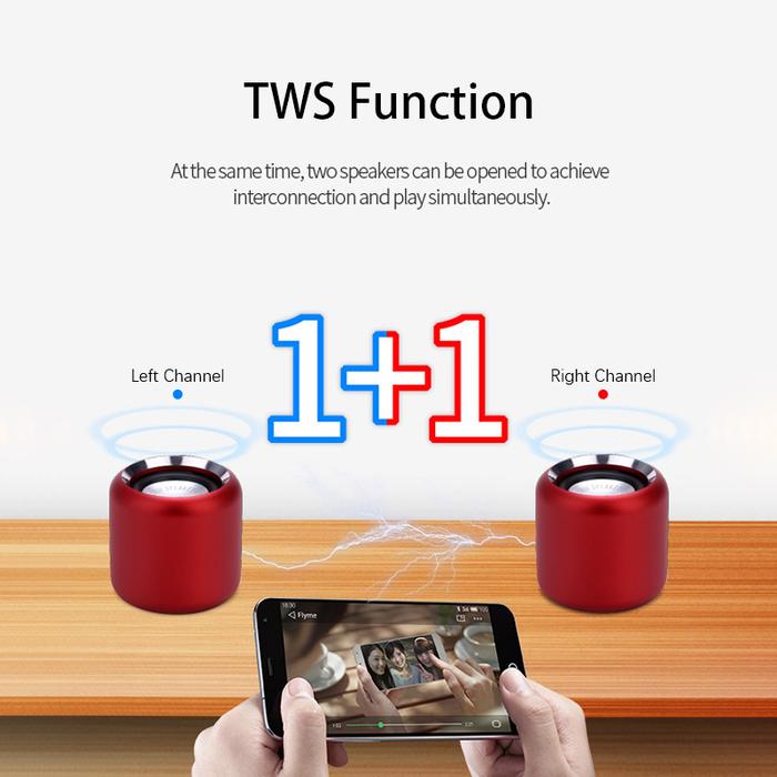 2022 TWS Speaker Bluetooth Portabel Super-mini Bass Suara Terbaik