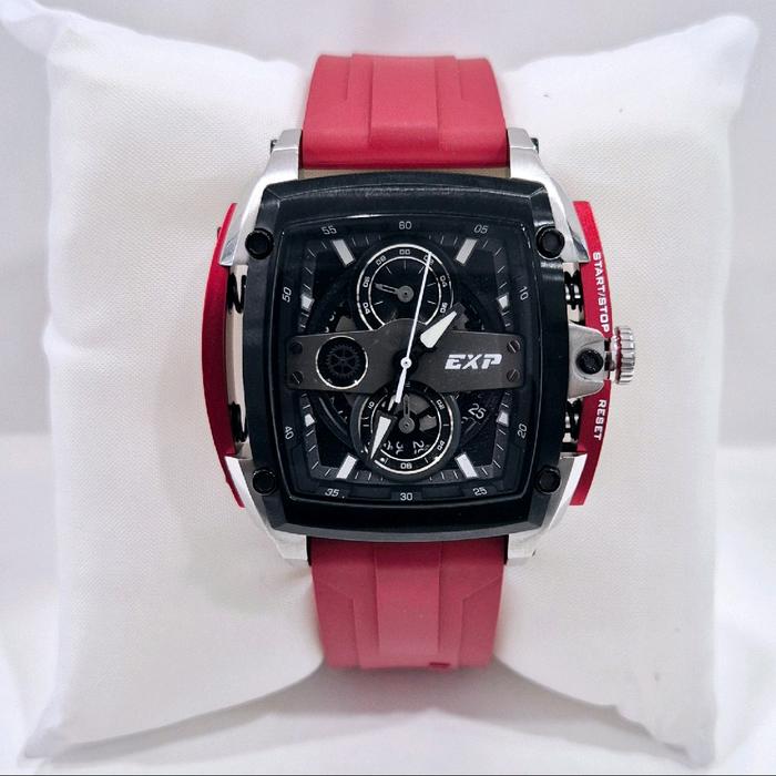 Expedition 3008 chrono tali rubber jam tangan cowok original
