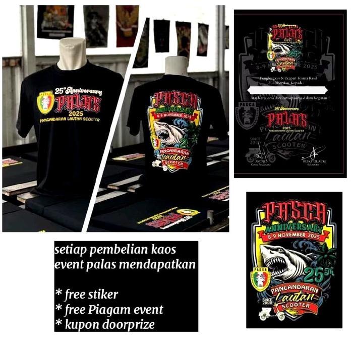 Kaos Anniversary Palas Event Vespa 2025 Original Merchandise
