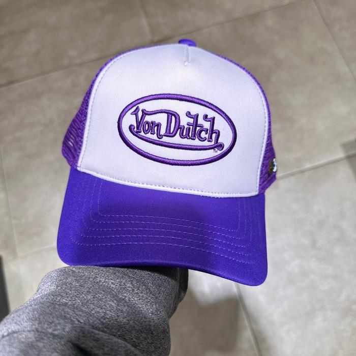 VONDUTCH topi trucker cap ungu putih NEW ORIGINAL 100%