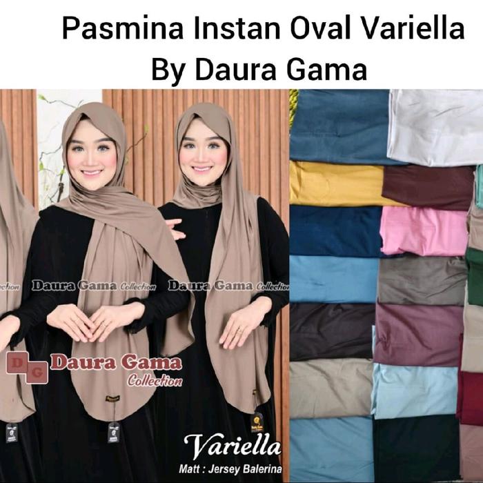 Daura Gama Pasmina Instan Oval Variella By Daura Gama Collection Matt Jersey Balerina Hijab Instan