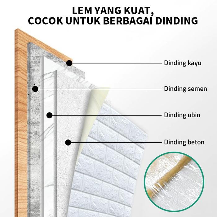 GM Bear Wallpaper Dinding 3D 2094 - Walpaper Dinding Kamar Wallpaper Bata Putih 70x38