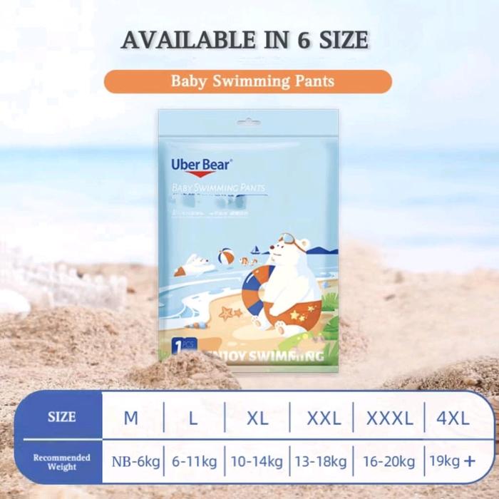 UBER Premium Popok Renang Bayi Balita Swimpants Sekali Pakai Celana Renang Anak Anti Air untuk anak 