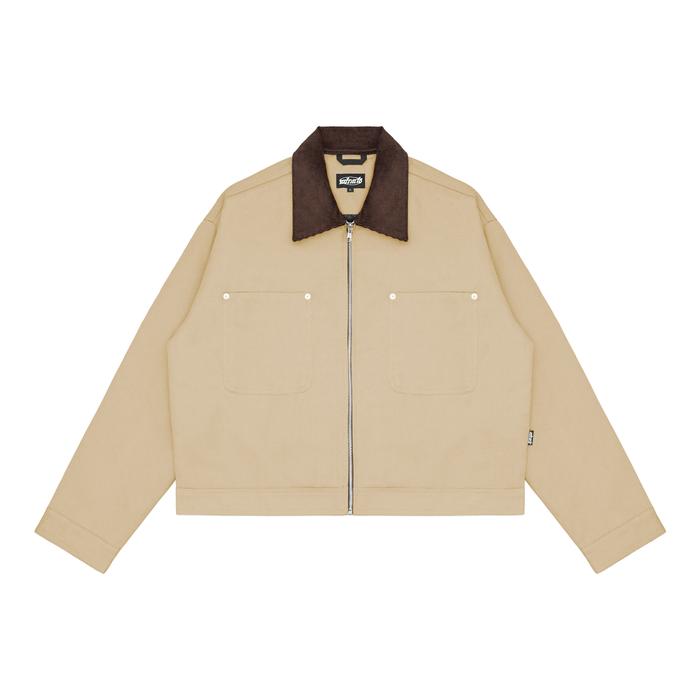 Miracle Mates - Braided Beige Work Jacket | Work Jacket Polos Cotton Twill