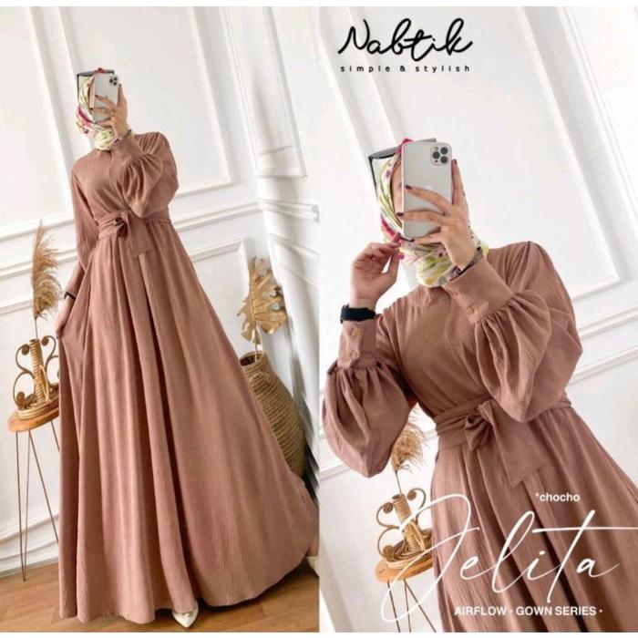 GAMIS MUSLIMAHJELITA MODEL ELIF GWAN SERIES DRESS MAXI bY NABTIK