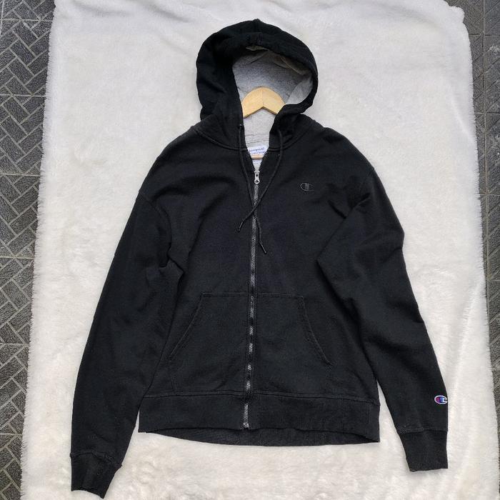 Jaket Hoodie champion hitam
