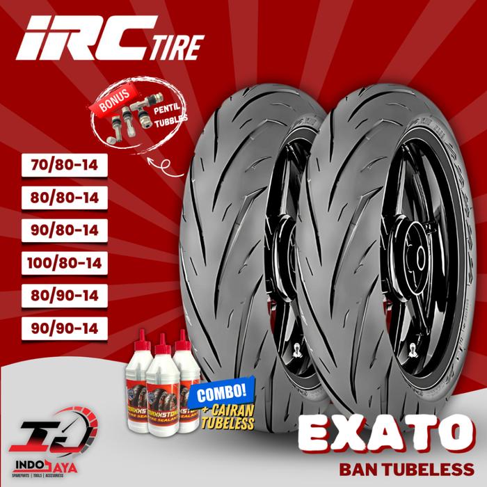 Baru [READY COD] BAN LUAR TUBELESS IRC EXATO NR88 (70/80-14 - 80/80-14 - 90/80-14 - 100/80-14 - 80/9