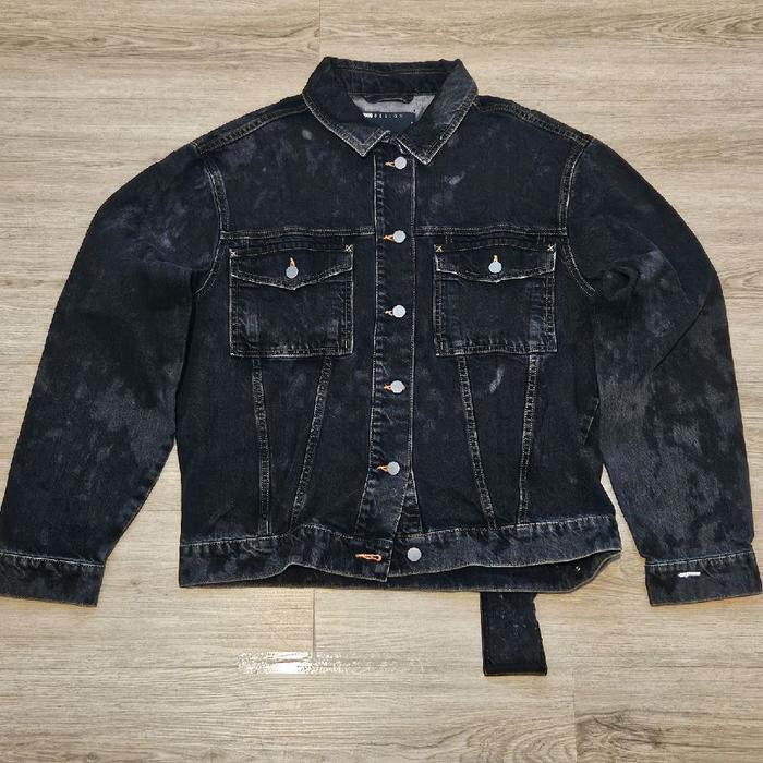 Asos Black Washed Denim Oversize Jacket - M