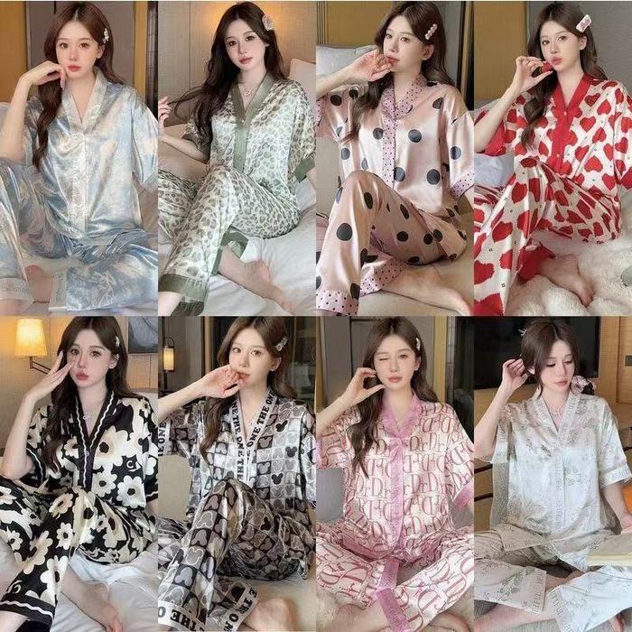 Piyama Set Premium Bahan Sensasi Dingin Promosi Harga Spesial Baby Doll Wanita Baju Manohara Daster 