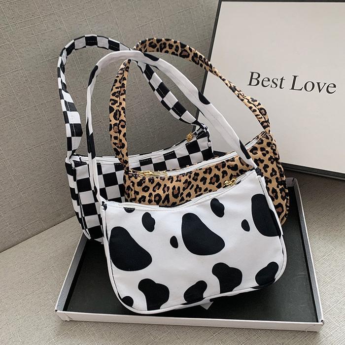 TAS SELEMPANG Animal Shoulder Bag SAPI ZEBRA LEOPARD Bernice Hobo Tas Bahu Bulu Korea WANITA ANIMALS