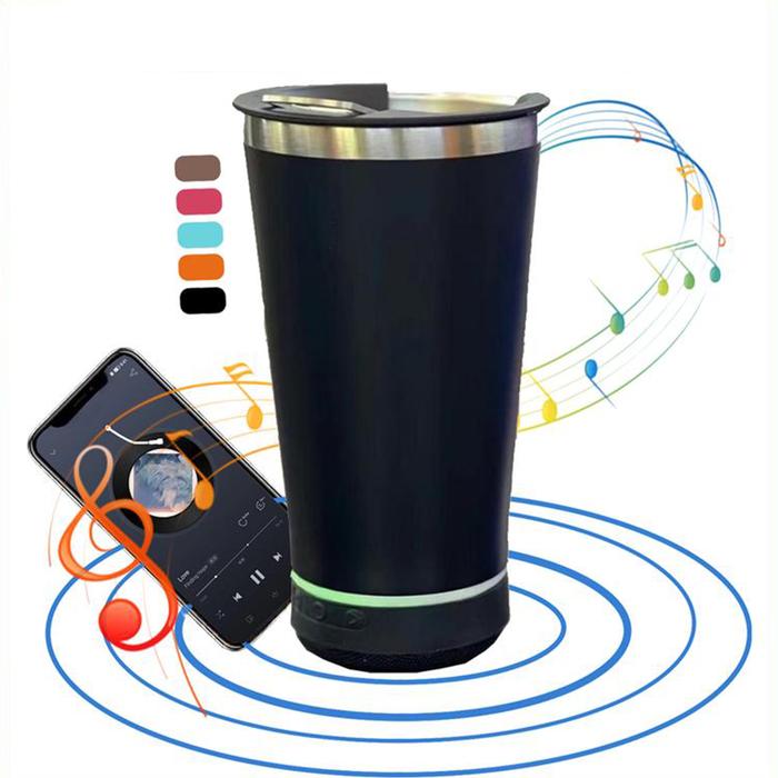 16oz Bluetooth-compatible Speaker Beer Mug Portable Amplifieds Speaker Water Cup For Camping Picnic