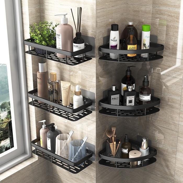 SUS 304 Rak kamar mandi Rak sudut stainles steel Rak sabun shampoo Dinding Rack Tempat Sabun Bumbu