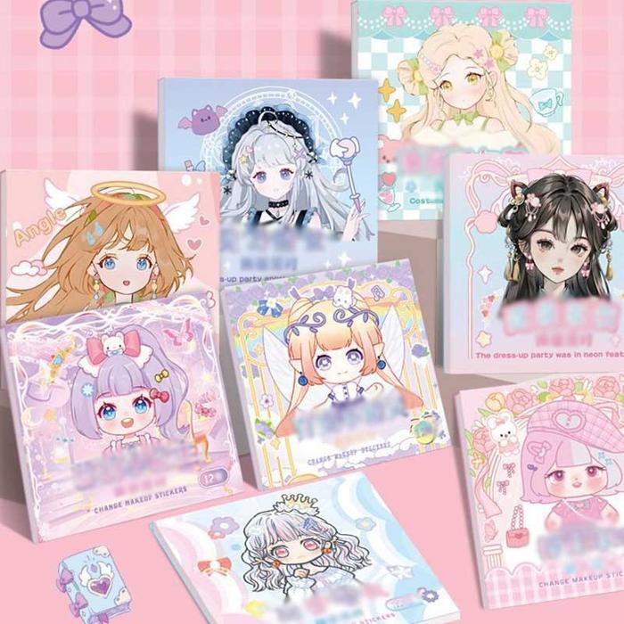 COD Buku Stiker Stiker Putri Berdandan Buku Puzzle Mainan Anak Stiker Gaya Lucu G