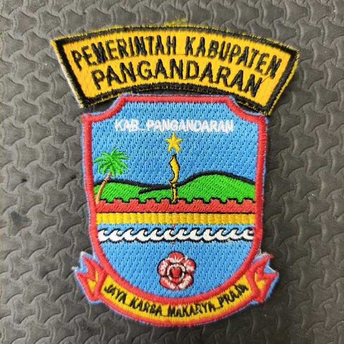 Logo Bordir Pemkab. Pangandaran / Logo Bordir Kab. Pangandaran / Logo Bordir Daerah / Logo Bordir sa