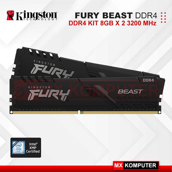 RAM Kingston 16GB DDR4 3200 Kit 8x2 Kingston Fury Beast