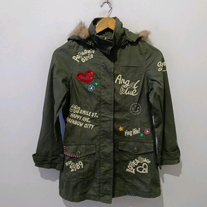 Angel Blue Military Parka Jacket
