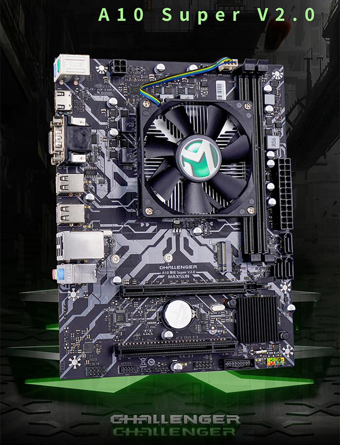 MAXSUN Motherboard A10 Quad Core Super Onboard AMD CPU RX452BB