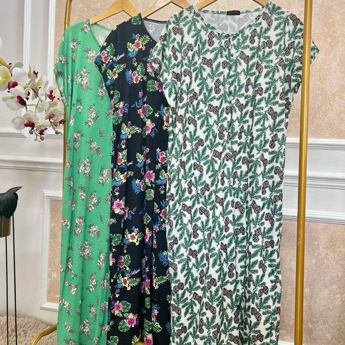 ZAJIFA DASTER Panjang Tanpa Lengan - Baju Wanita dengan Desain Floral yang Menarik