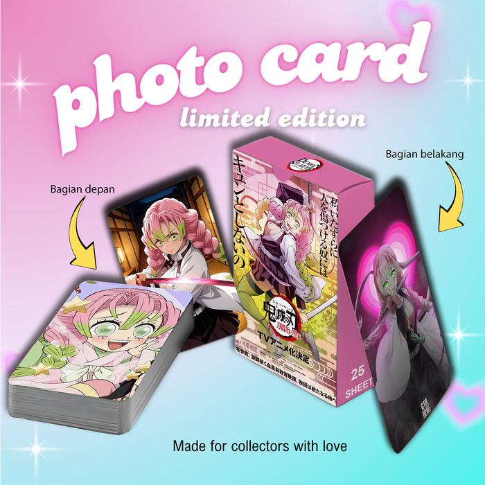 [ 2 Sisi ] Photocard Set Terbaru MITSURI KANROJI ANIME DEMON SLAYER premium 25 pcs with box