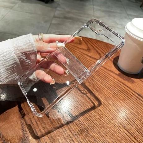 Hard Case Silikon Transparan Bezel Cover Clear Hinge Engsel Proctect Kompatibel Untuk Z Flip 6 Z Fli