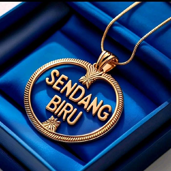 Leontin Kalung Sendang Biru Titanium