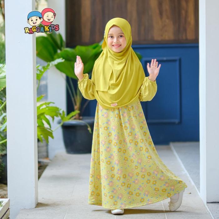 Raggakids gamis anak RG62 lime