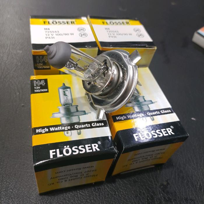 BOHLAM LAMPU FLOSER HELLA H4 P43T 12V 100/90W ORIGINAL