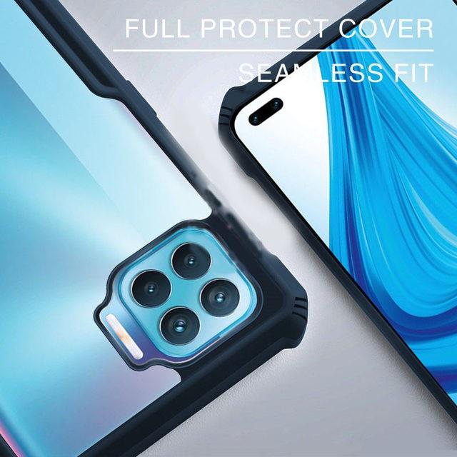 OPPO RENO 4F RENO4 F SOFT FUZE CASE CLEAR ARMOR SHOCKPROOF Black SP