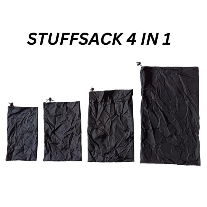 Stuff sack 4 in 1 / stuff sack jaket / kantung serut stuffsack / stuff sack waterproof / organizer t