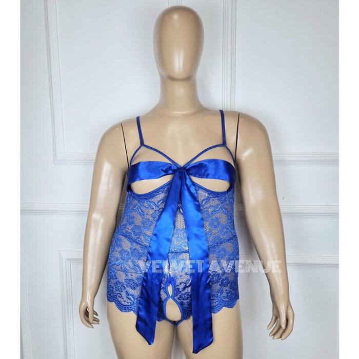 Teddies Bodysuit Lingerie Seksi y Lingeri Transparan Open Crotch Maya Super i